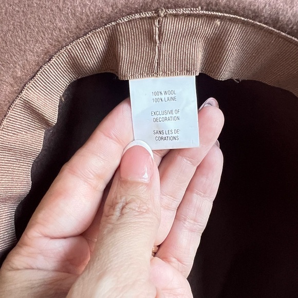 Elegant Pink and Brown Women's Fedora Hat Set Both 100% Wool - Picture 7 of 15